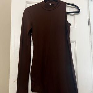 Brown Long Sleeve Bodysuit